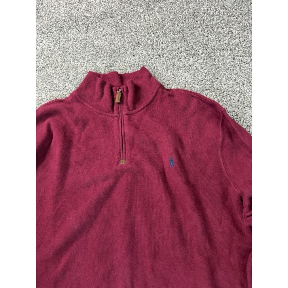 Polo Ralph Lauren  1/4 Zip Sweater Men's Size 2XL Red Preppy